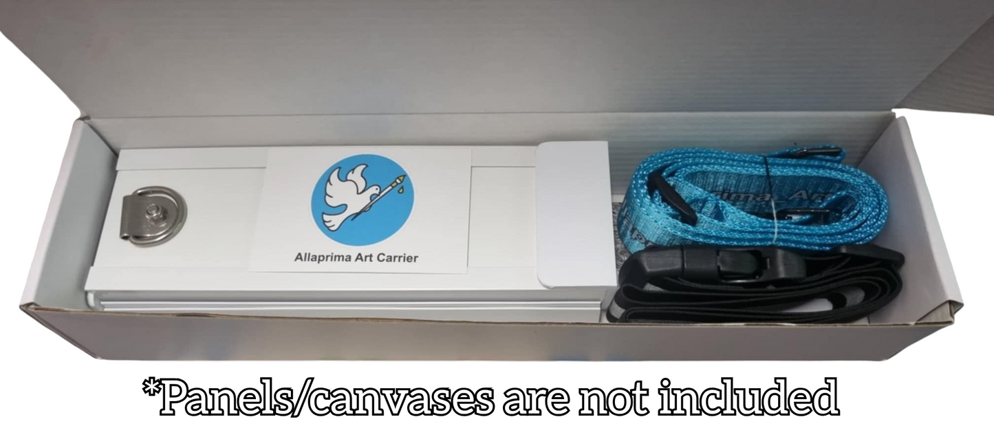 Allaprima Art Mini Panel Carrier, safely carry your wet paintings. Light-weight and adjustable to different sizes. Ideal for travelling.