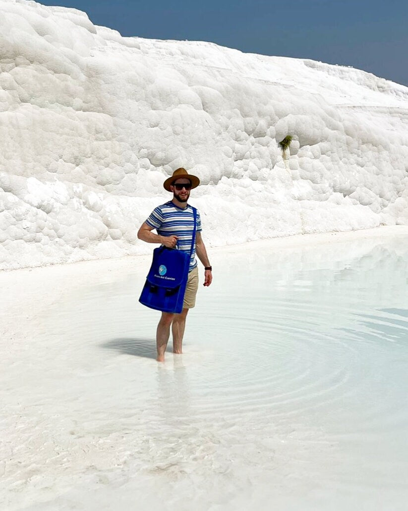 Allaprima Art Blue Canvas Bag Weather Resistant Case with Buckles