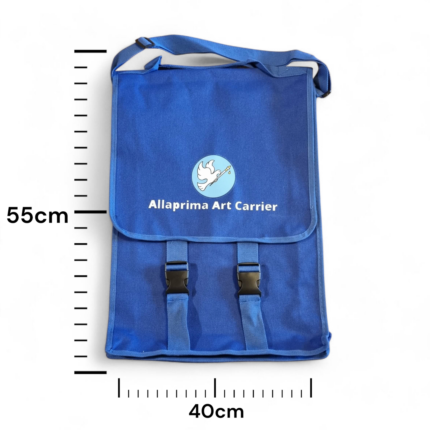 Allaprima Art Blue Canvas Bag Weather Resistant Case with Buckles and Adjustable Shoulder Strap